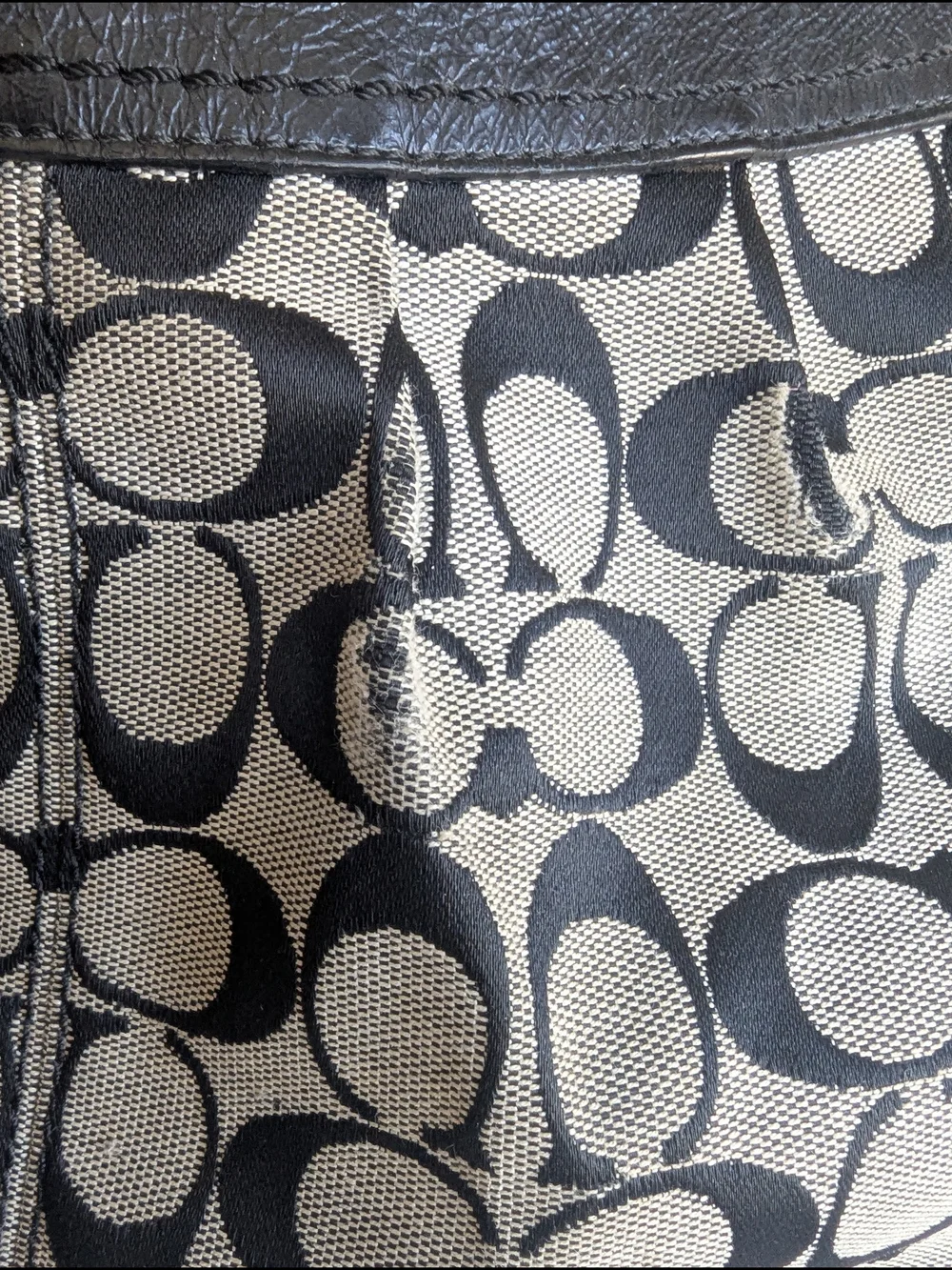 vintage Coach Soho Signature Pleated Hobo Bag